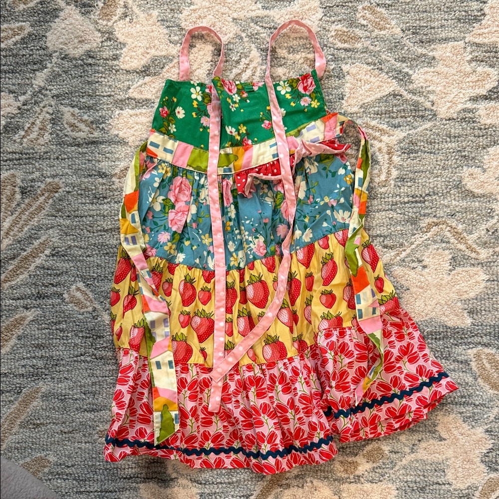 Matilda Jane Multicolor Floral and Strawberry Dress